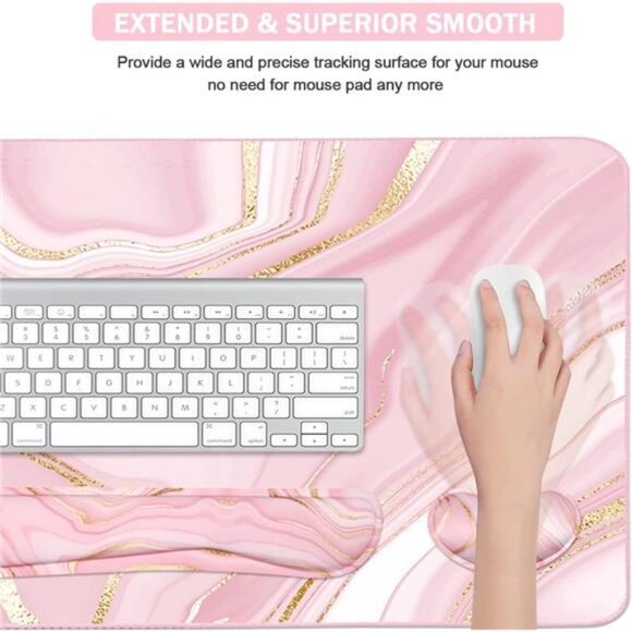 Keyboard Mouse Pad Set, Extended Mouse Pad+Keyboard Wrist Rest Support - Picture 5 of 7